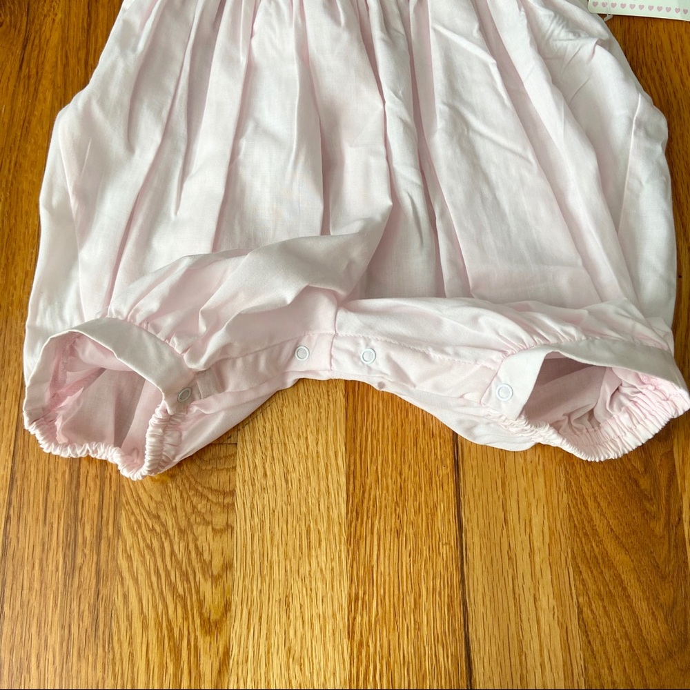 🔴SOLD Samara Girls One-Piece Bubble Romper Smocked Roses - Picture 3 of 6
